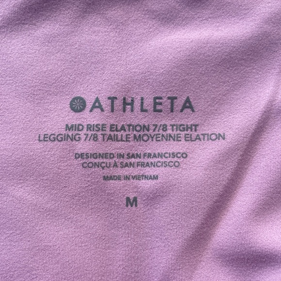 NWT Athleta 7/8 Tight Lilac M - Picture 4 of 7